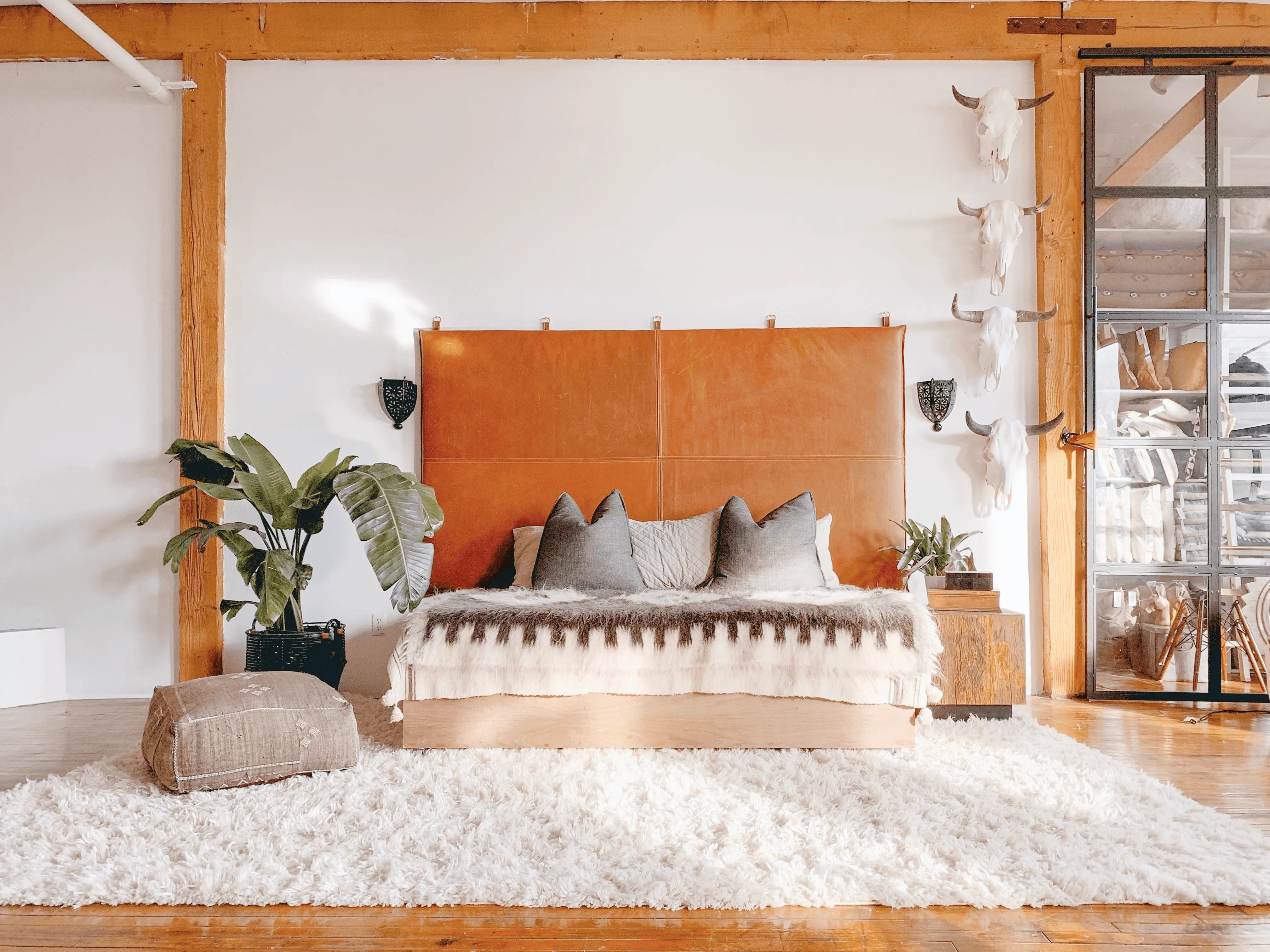 Leather headboard queen deals