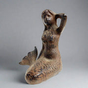 1920's Vintage Mermaid Statuette Paperweight - HUNTEDFOX