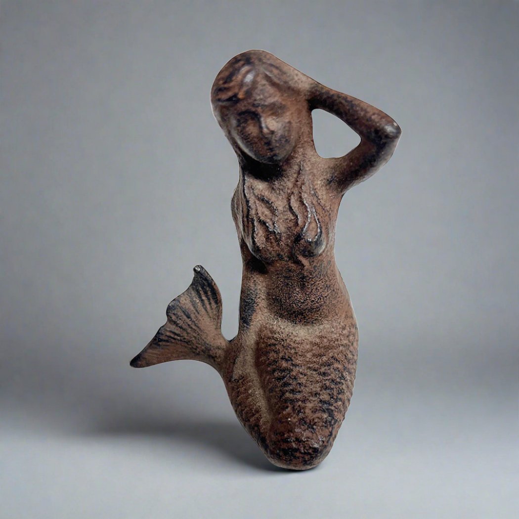 1920's Vintage Mermaid Statuette Paperweight - HOME DECORIronMERMAIDHUNTEDFOX - 1920's Vintage Mermaid Statuette Paperweight - HUNTEDFOX