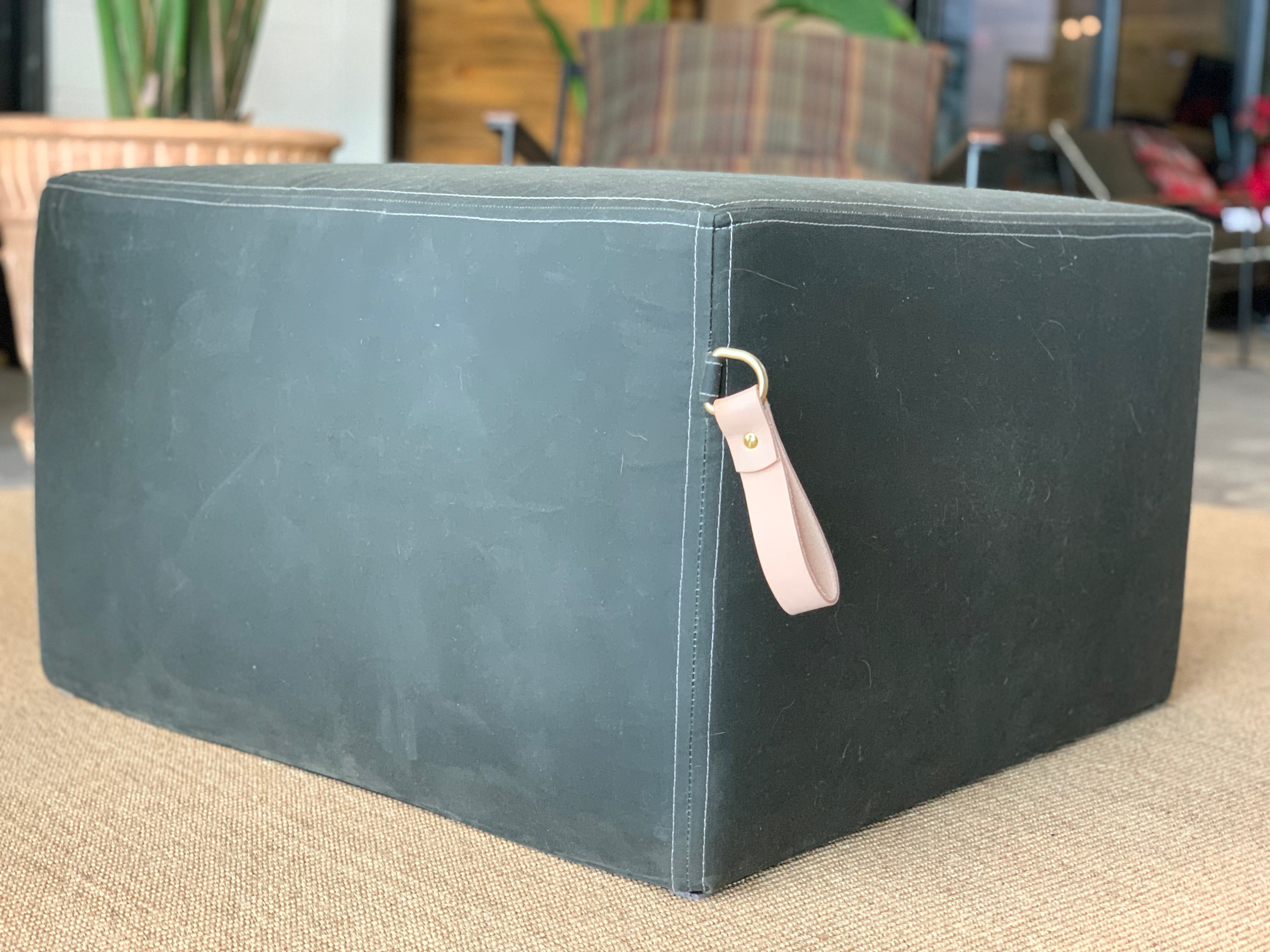 Ottoman | Square Custom Leather Suede Foot Stools or Pouf