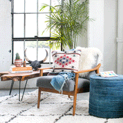 Turquoise and Red "Navajo" Accent Pillow