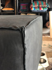 Ottoman | Square Custom Leather Suede Foot Stools or Pouf