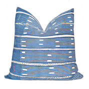 Artisan Light Blue and White Striped Throw Pillows