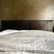 Wall Mount Bed | Black Modern Leather Headboard | Luxury Panel Design