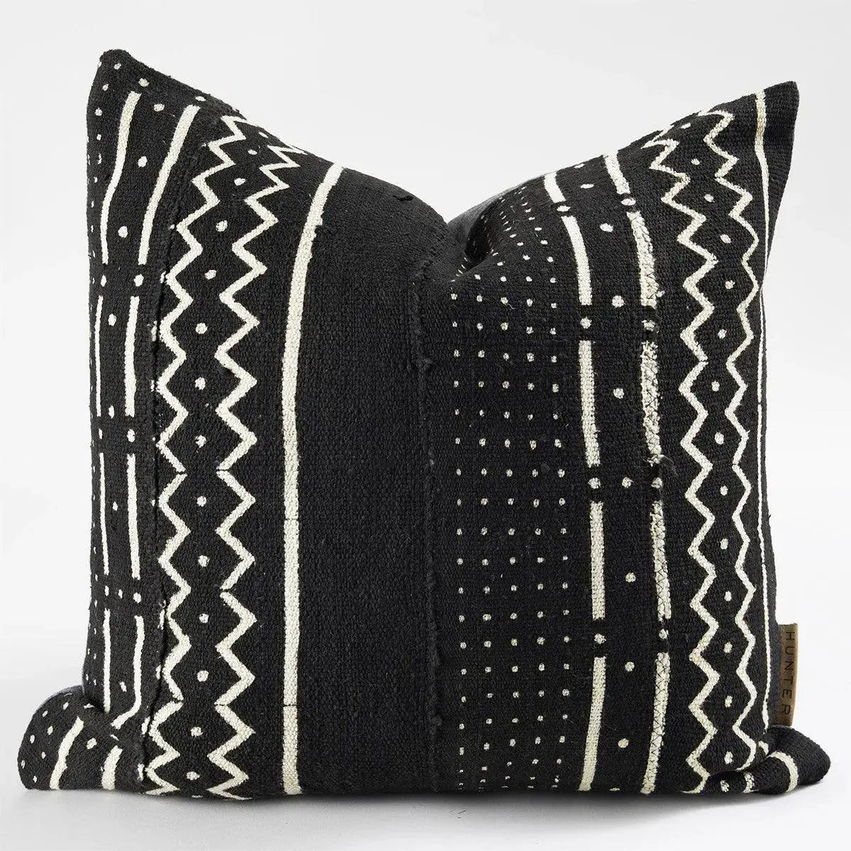 Black & White Geometric Pillow - BlackBlack & WhitehunterHUNTEDFOX - Black & White Geometric Accent Pillow - BlackBlack & WhitehunterHUNTEDFOX - Sira African Mudcloth Pillow - HUNTEDFOX