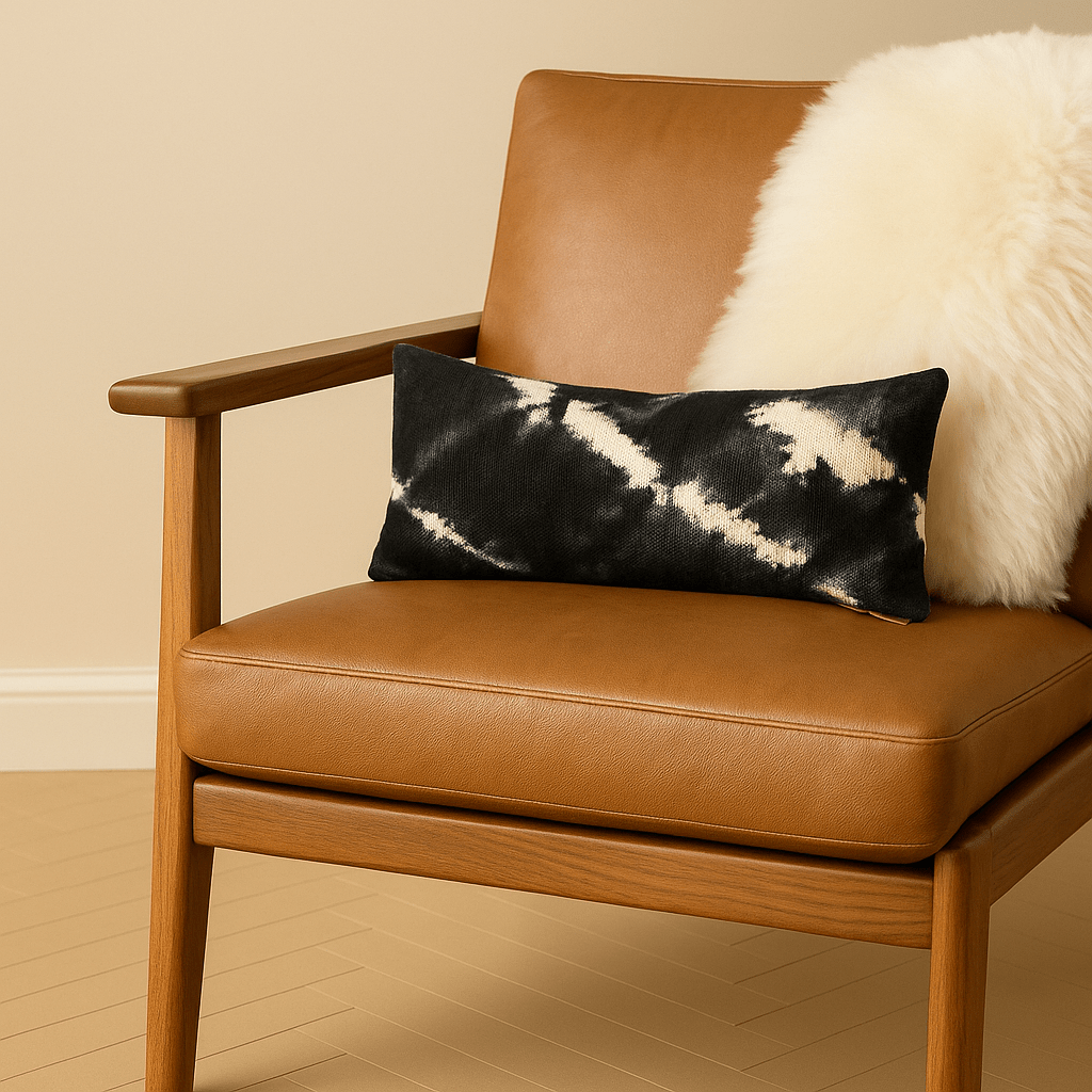 Black & White long Chair Pillows - BlackBlack & WhiteboldHUNTEDFOX - Black & White long Chair Pillows