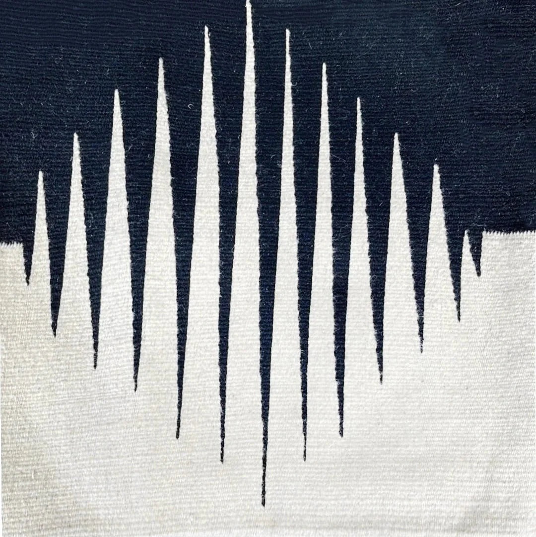 Black & White Modern Geometric Throw Pillow