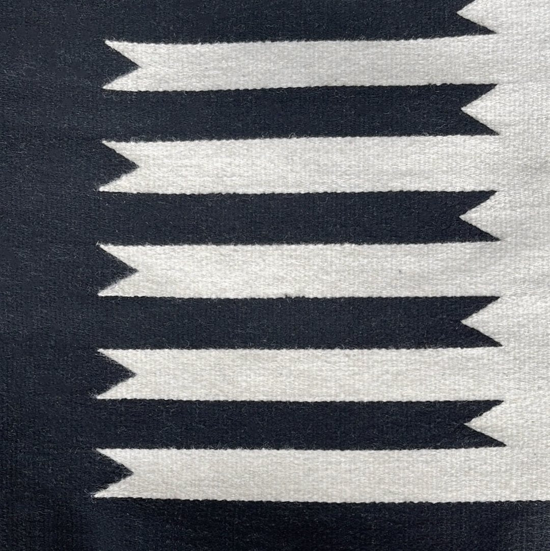 Black & White Modern Geometric Throw Pillow