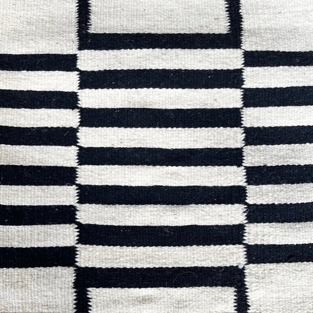 Black & White Modern Geometric Throw Pillow