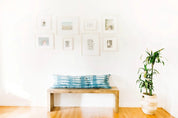 Blue and White Striped Mudcloth Pillow - Global Style - AFRICANindigoINDIGO & SHIBORIHUNTEDFOX - Blue and White Striped Mudcloth Pillow - Global Style - AFRICANindigoINDIGO & SHIBORIHUNTEDFOX - Blue and White Striped Mudcloth Pillow - Global Style