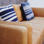 Shades of Blue Striped Throw Pillow