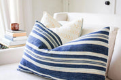 Shades of Blue Striped Throw Pillow