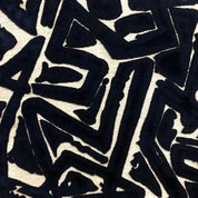 Bold C - Shaped Black & White Ottoman – Graphic Modern Pouf - H|F Atelierluxury upholstered seatingSEATINGHUNTEDFOX - Bold C - Shaped Black & White Ottoman – Graphic Modern Pouf