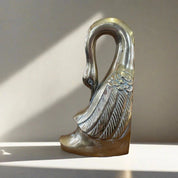 Brass Swan Bookends - Elegant Home Decor Accent - ACCENTbrassDECORHUNTEDFOX - Brass Swan Bookends - Elegant Home Decor Accent