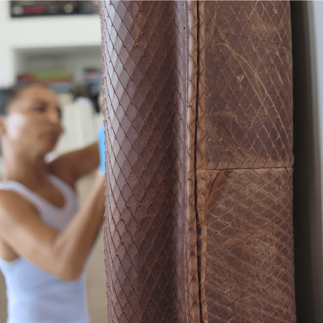 Brown "Snakeskin" Leather Headboard - BrownheadboardLEATHERHUNTEDFOX - Brown "Snakeskin" Leather Headboard