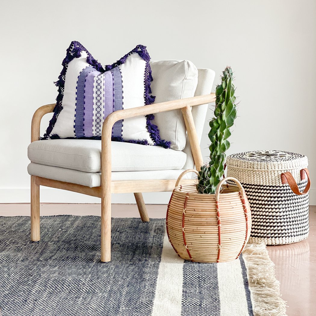 Colorful Throw Pillow With Fringe | Multiple Colors