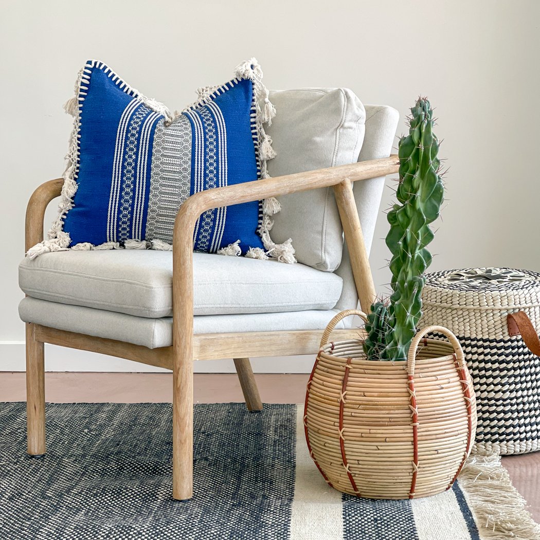 Colorful Throw Pillow With Fringe | Multiple Colors