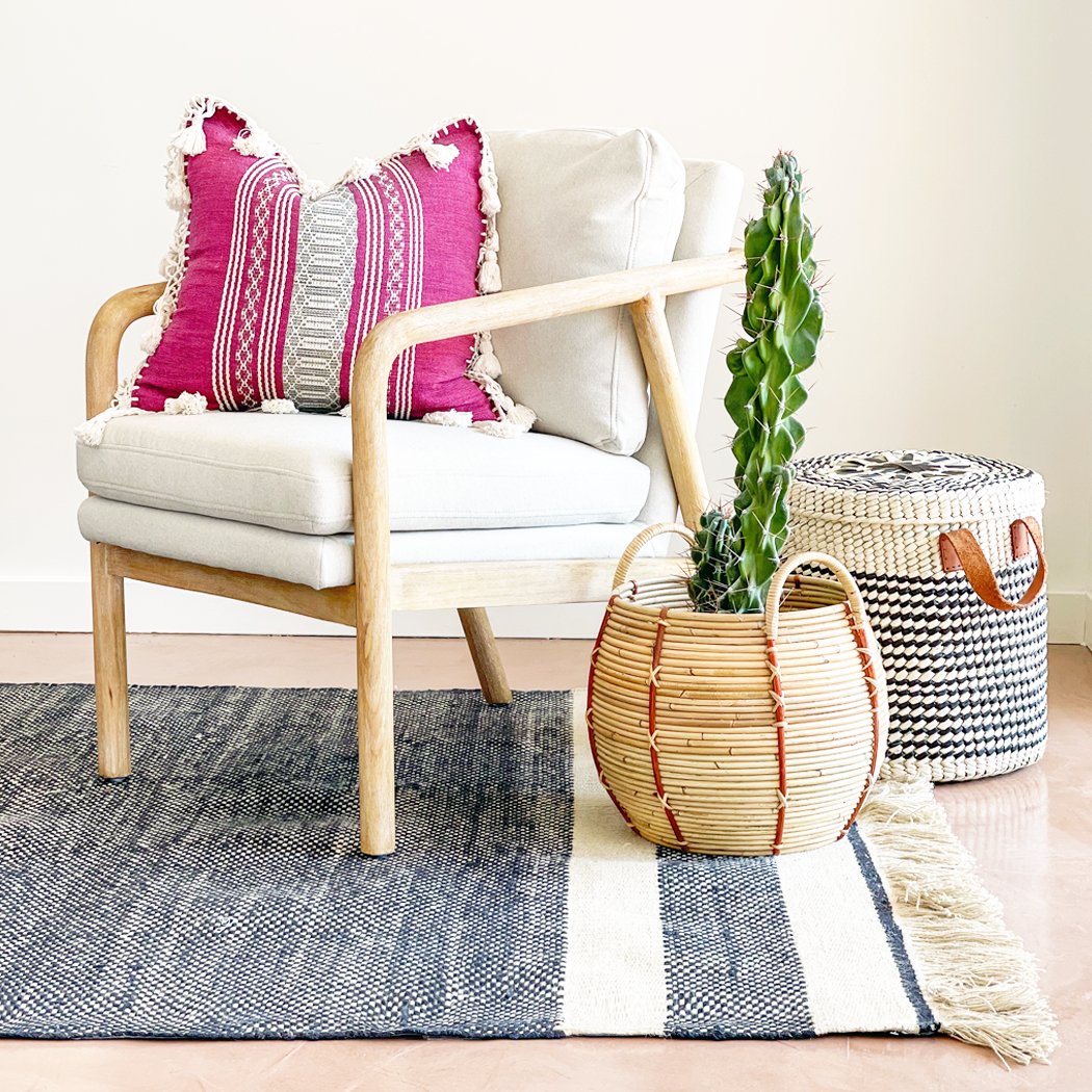 Colorful Throw Pillow With Fringe | Multiple Colors