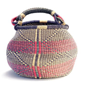 Colorful Woven Shopping Baskets - basketHOME DECORkidsHUNTEDFOX - pink - purple - african - shopping - basket