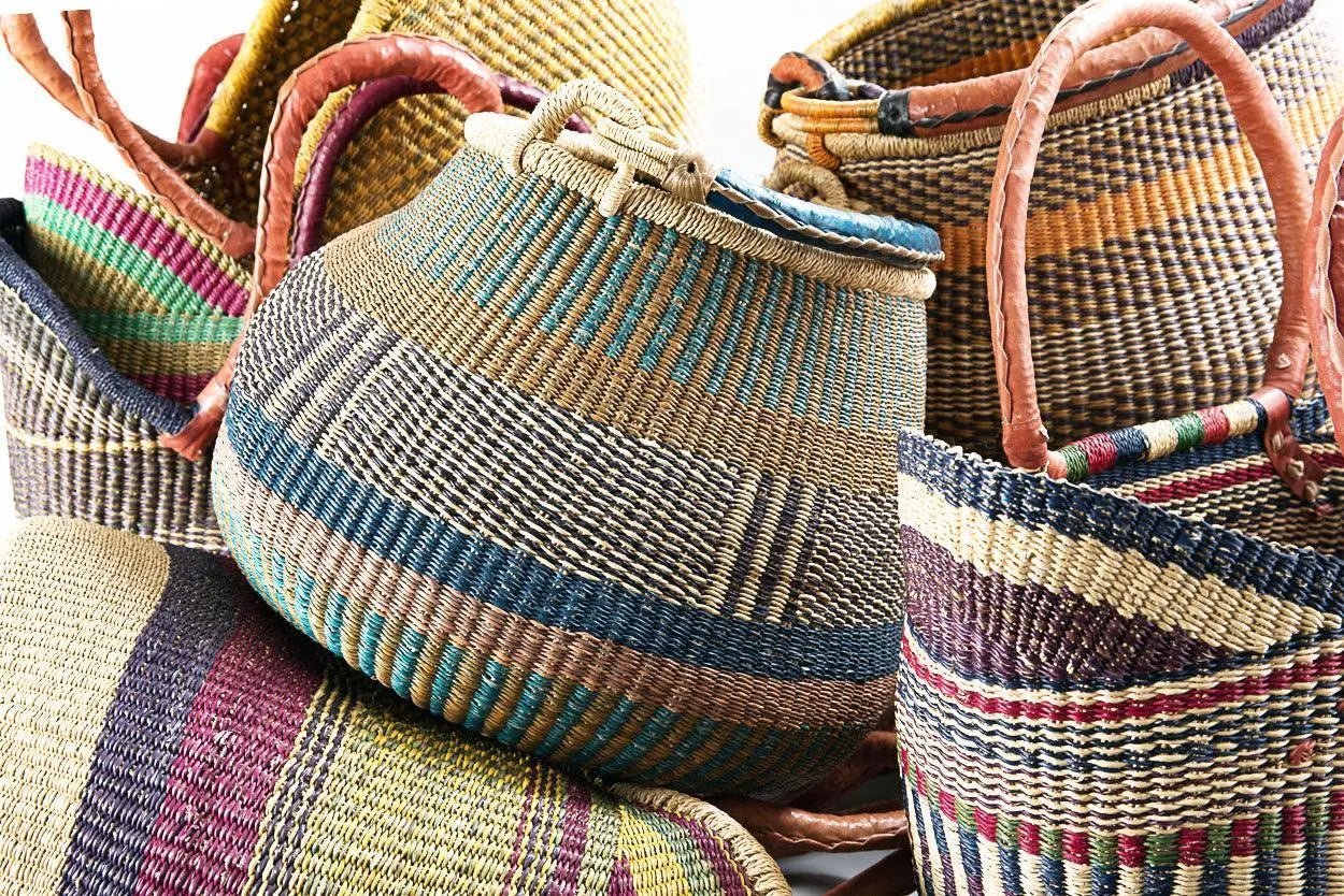 Colorful Woven Shopping Baskets - basketHOME DECORkidsHUNTEDFOX - Colorful Woven Shopping Baskets - basketHOME DECORkidsHUNTEDFOX - Hot Pink & Purple Bolga Market Basket - H U N T E D F O X