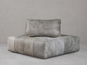 Cubist Sofa Element Grey Aged Leather - LEATHERottomanSEATINGHUNTEDFOX - Cubist Sofa Element Grey Aged Leather PILLOW BACKREST