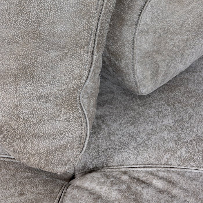 Cubist Sofa Element Grey Aged Leather - LEATHERottomanSEATINGHUNTEDFOX - Cubist Sofa Element Grey Aged Leather PILLOW BACKREST