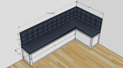 Custom Tufted Banquette JF - SEATINGHUNTEDFOX - Custom Tufted Banquette JF