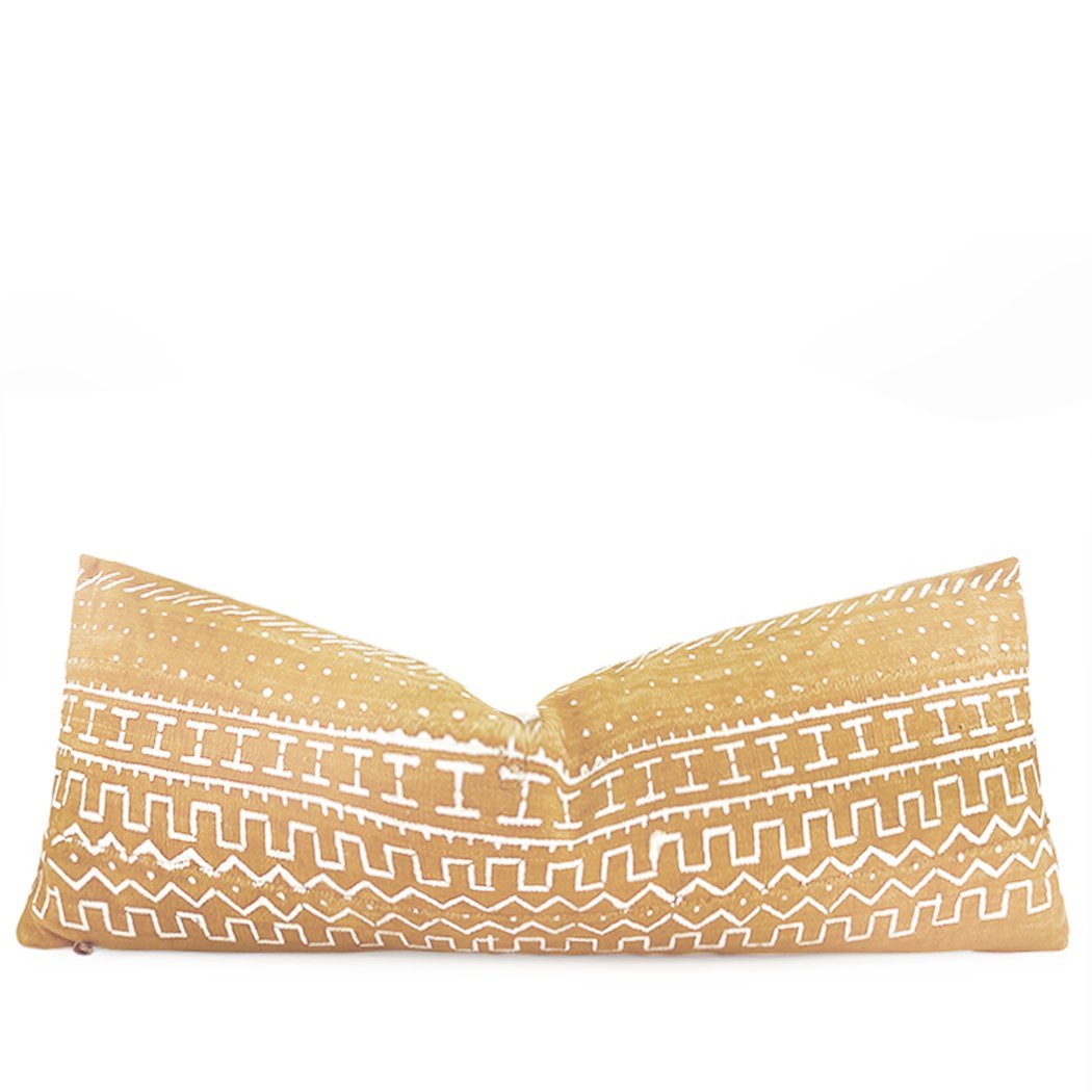 Faded Mustard Yellow Geometric Accent Pillow - abstractCHIC CHALETMud clothHUNTEDFOX - Faded Mustard Yellow Geometric Accent Pillow - abstractCHIC CHALETMud clothHUNTEDFOX - Faded Mustard Yellow Geometric Accent Pillow