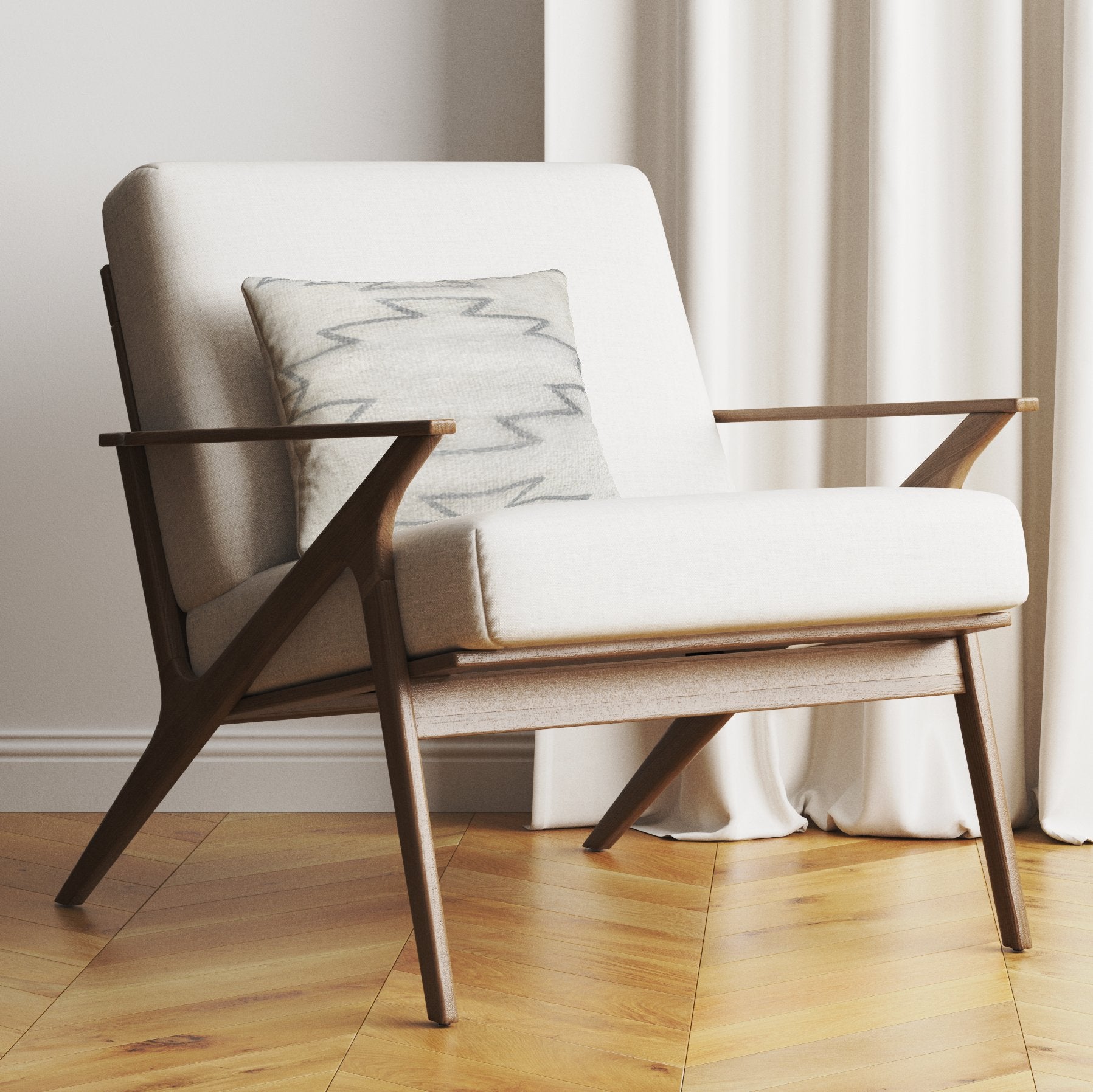 Grey and White Southwestern Decorative Accent Pillow - HUNTEDFOX