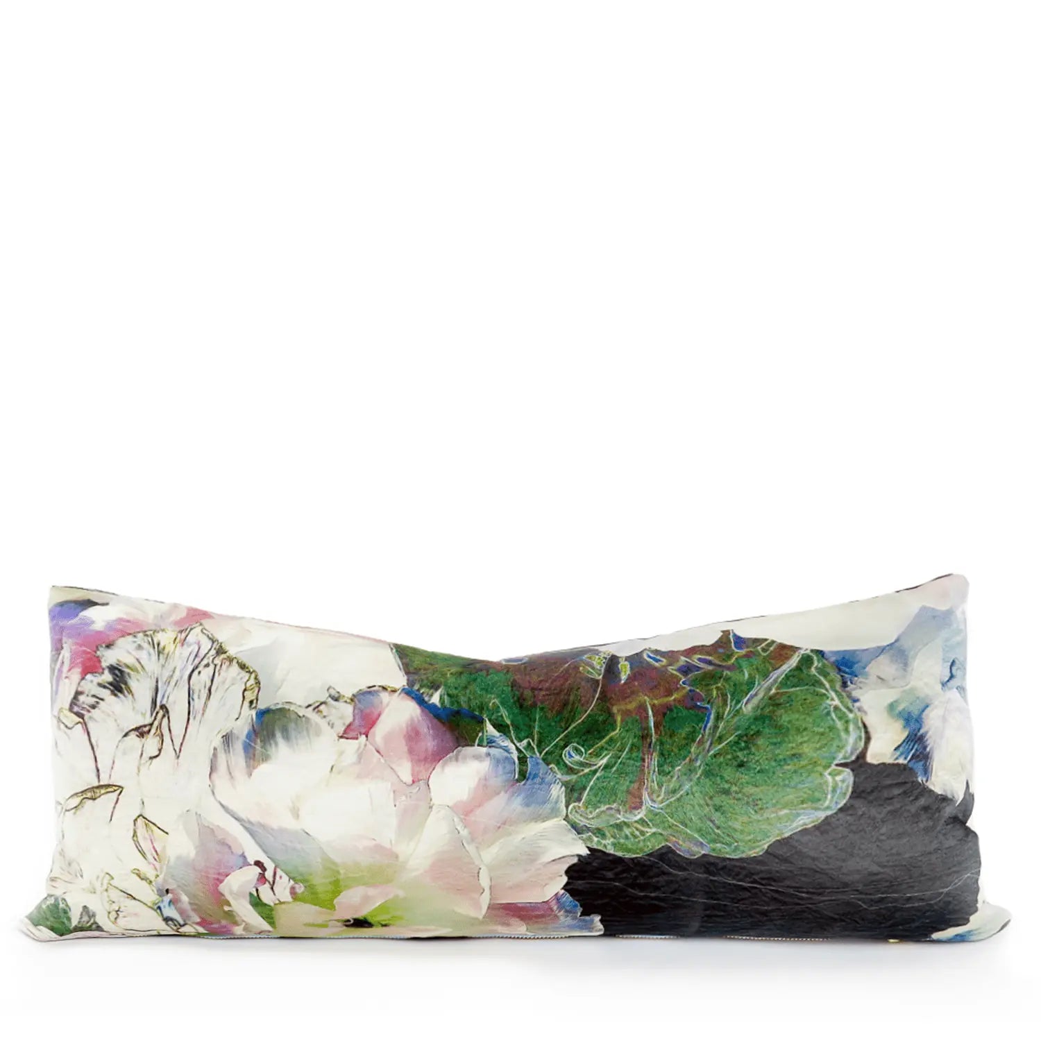 Oscar De La Renta Watercolor Floral Throw Pillow