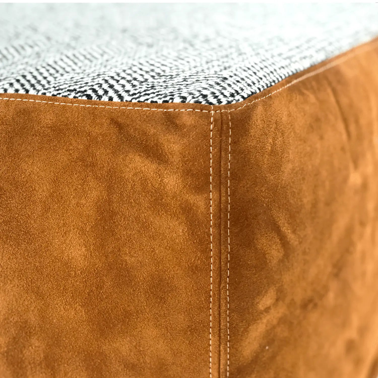 Ottoman | Square Custom Leather Suede Foot Stools or Pouf