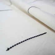 Oaxaca Coverlet | Ivory Handwoven Coverlet With Black Detail & Tassels