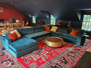 JW | Custom Floating Leather Bench for Game Room - custom banquette seatingH|F Atelierluxury upholstered seatingHUNTEDFOX - JW | Custom Floating Leather Bench for Game Room