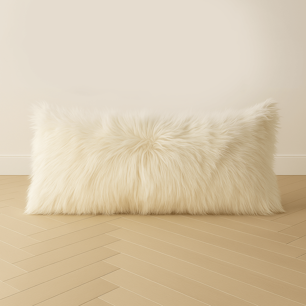 Luxury White Shearling Pillow - H|F AtelierShopify CollectiveHUNTEDFOX - Luxury White Shearling Pillow