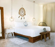 Medium Blush Pink & Suede Fringe Dreamcatcher