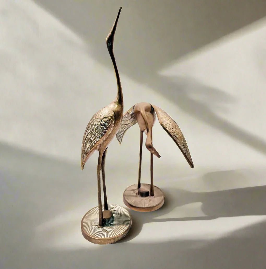 Mid Century Brass Bird Figurine - Elegant Home Decor Accent - ACCENTbrassbrass animalsHUNTEDFOX - Mid Century Brass Bird Figurine - Elegant Home Decor Accent - ACCENTbrassbrass animalsHUNTEDFOX - pair of mid century modern crane egret bird statues
