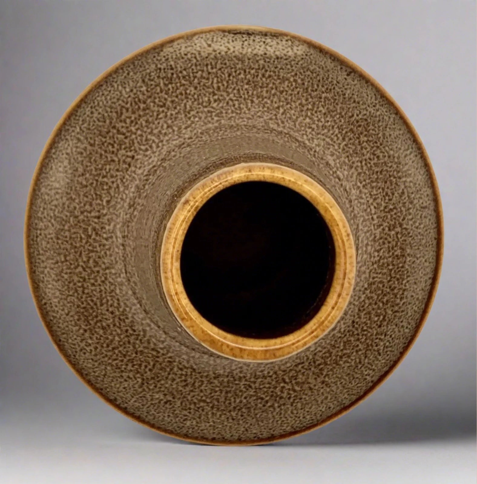 Mid-Century Brown Drip Bud Vase - HUNTEDFOX