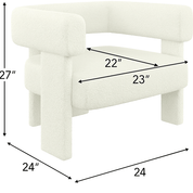 Modern Swivel "Graffiti" Accent Chair – Cutout Back + Sculpted Arms - Black & WhitefurnitureH|F AtelierHUNTEDFOX - Modern Swivel "Graffiti" Accent Chair – Cutout Back + Sculpted Arms