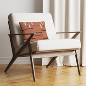 Modern Terra Cotta Ivory & Black Decorative Pillow - HUNTEDFOX