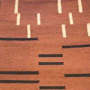 Modern Terra Cotta Ivory & Black Decorative Pillow - Brownmodernneed verificationHUNTEDFOX - Modern Terra Cotta Ivory & Black Decorative Pillow - HUNTEDFOX