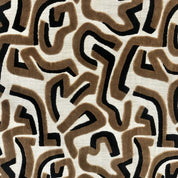 Modern Upholstered Bench | Black & Ivory Geometric Fabric with Rounded Corners - H|F Atelierluxury upholstered seatingSEATINGHUNTEDFOX - Modern Upholstered Bench | Black & Ivory Geometric Fabric with Rounded Corners