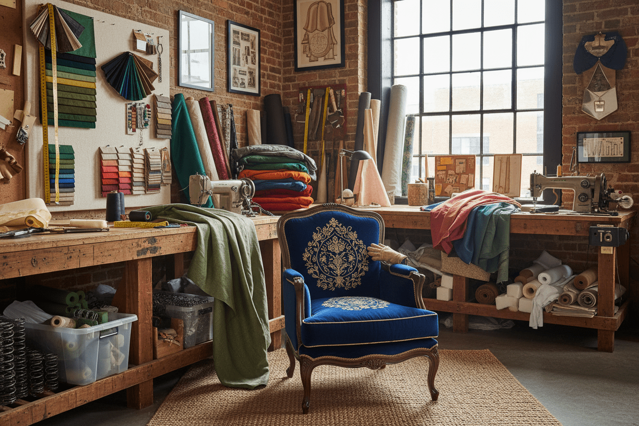 Modern Upholstered Bench | Black & Ivory Geometric Fabric with Rounded Corners - H|F Atelierluxury upholstered seatingSEATINGHUNTEDFOX - Modern Upholstered Bench | Black & Ivory Geometric Fabric with Rounded Corners