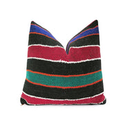 Multicolored Dark Tones Kilim | Accent Pillow