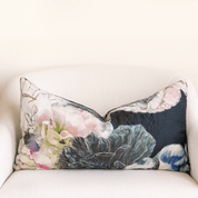 Oscar De La Renta Watercolor Floral Throw Pillow - BlackboldbotanicalHUNTEDFOX - Oscar De La Renta Watercolor Floral Throw Pillow