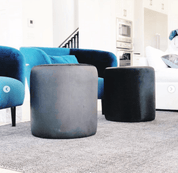 Ottoman | COM Custom Round Ottoman Foot Stool or Pouf - H|F AtelierindigoLEATHERHUNTEDFOX - Ottoman | COM Custom Round Ottoman Foot Stool or Pouf