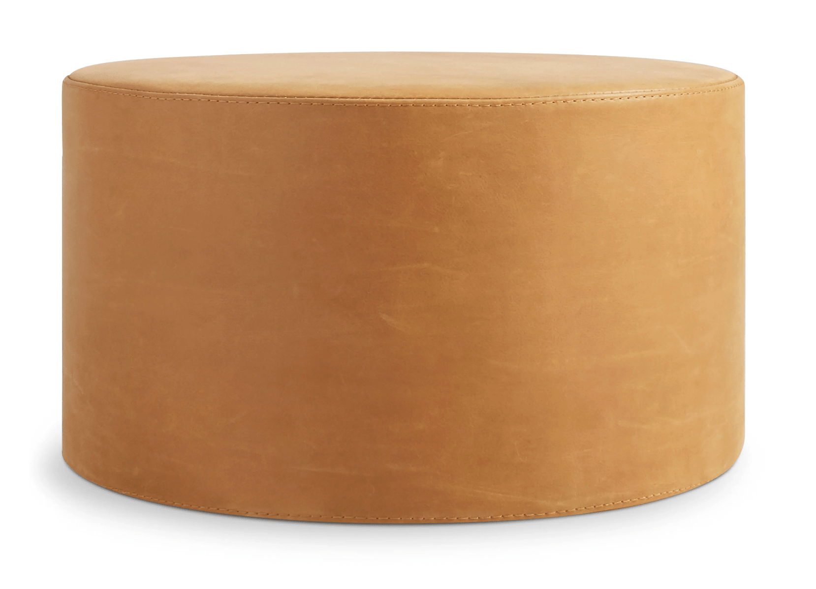 Ottoman | COM Custom Round Ottoman Foot Stool or Pouf - H|F AtelierindigoLEATHERHUNTEDFOX - Ottoman | COM Custom Round Ottoman Foot Stool or Pouf