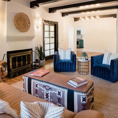 Ottoman | Rectangular with Handles Custom - H|F AtelierLEATHERottomanHUNTEDFOX - Ottoman | Rectangular with Handles Custom