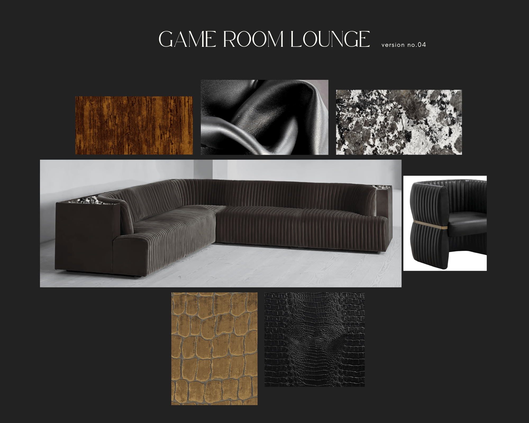 Ribbed Black Leather Sofa or Banquette - H|F AtelierShopify CollectiveHUNTEDFOX - Ribbed Black Leather Sofa or Banquette