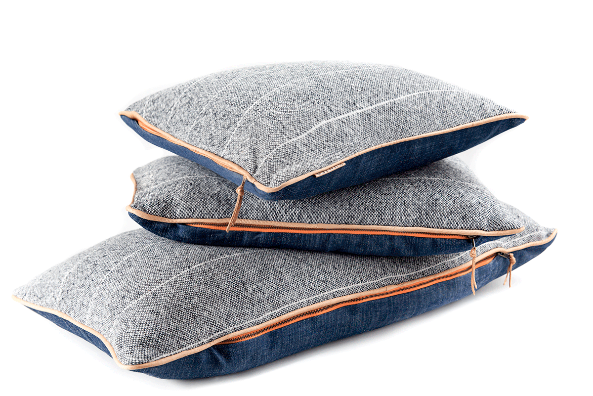 Salt & Pepper Wool & Leather Accent Pillow - BACHELORCHIC CHALETclassicHUNTEDFOX - Salt & Pepper Wool & Leather Accent Pillow - BACHELORCHIC CHALETclassicHUNTEDFOX - Salt & Pepper Wool & Leather Accent Pillow