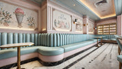 Seating | Custom Cafe /Ie Cream Parlor Banquettes - furnitureH|F AtelierLEATHERHUNTEDFOX - Seating | Custom Cafe /Ie Cream Parlor Banquettes